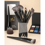 Instant Beauty Luxury Black Makeup Brush Set Premium makeup brushes for blending foundation, blush, and eyeshadow High-end soft luxury makeup brush set with microcrystalline fibers