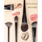 Instant Beauty Luxury Black Makeup Brush Set Premium makeup brushes for blending foundation, blush, and eyeshadow High-end soft luxury makeup brush set with microcrystalline fibers