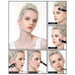 Instant Beauty Luxury Black Makeup Brush Set Premium makeup brushes for blending foundation, blush, and eyeshadow High-end soft luxury makeup brush set with microcrystalline fibers