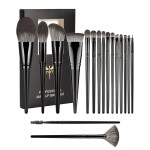 Instant Beauty Luxury Black Makeup Brush Set Premium makeup brushes for blending foundation, blush, and eyeshadow High-end soft luxury makeup brush set with microcrystalline fibers